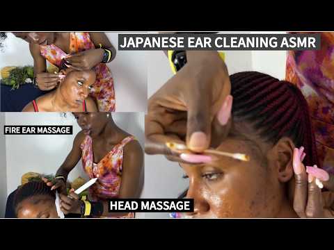 ASMR: Japanese Ear Cleaning, Nape And Shoulder Massage, Fake Spit Painting, Scratch On Itchy Braids