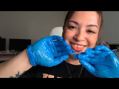 ASMR| Giving you a face & shoulder massage 💆🏻‍♀️ to remove all the tension & stress- Glove sounds 🧤