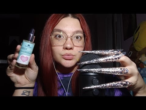 XXL ULTRA LONG NAILS ( Mic Scratching, Skincare, Coccole, Solletico e Spazzola) 😴💜 | ASMR ITA