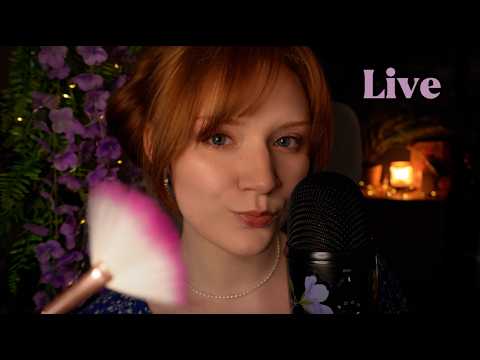 ASMR Jellyfish with Spit painting/Light gloves,Kisses,Inaudible whisper,Thunderstorm,Rain✨