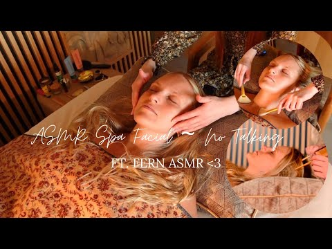 ASMR Spa - Relaxing Facial on the wonderful  @TheFernASMR -Scalp massage & Face Rollers NO TALKING