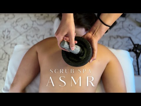 ASMR Exfoliating Massage w/ Scrub Sounds, Back Brushing, Hairplay [No Talking]