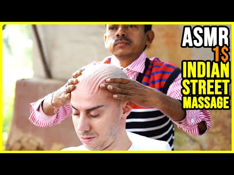 1 $ HEAD MASSAGE on under a BAJAN TREE | ASMR INDIAN BARBER