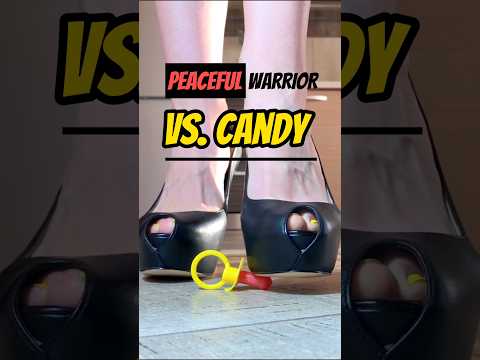 Peep Toe High Heels Crushing Food: Pea vs. Candy! Oddly Satisfying ASMR