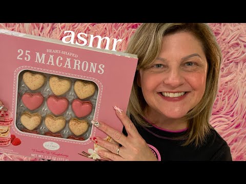 ASMR | LOFI Valentines Inspired Macarons & Valentines Gift Ideas | Mouth Sounds, Tapping, Long Nails