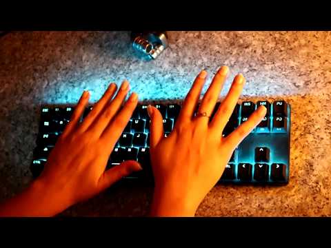 ASMR COM EFEITOS VISUAIS E SONS PARA RELAXAR USANDO TECLADO MECÂNICO