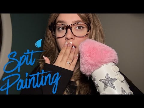Spit Painting ve Ağız Sesleri 💙 Türkçe Asmr 