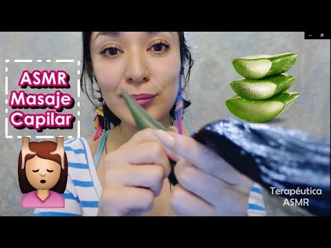 ASMR ULTRA RELAJANTE 💗💆 Masaje Capilar / Aloe vera Susurros Soft Spoken