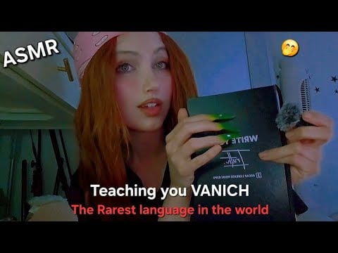 Teaching you the rarest language (asmr, camera touching, nail tapping, lofi sounds)