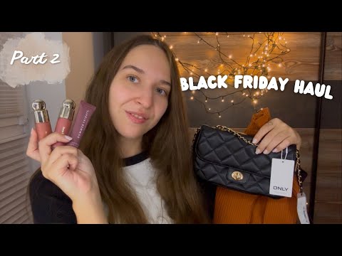 ASMR Black Friday Haul 2024 🖤 part 2 (Makeup Tapping, Fabric Scratching, Leather Sounds, Whispers)