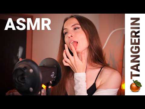 ASMR Spit Painting, Mic Scratching, Mouth Sounds & Inaudible Whispering (No Talking) | Tangerin
