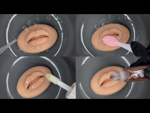 [ASMR] Luscious Lip Treatment On Silicon Lips | Satisfying