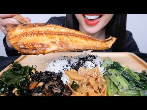 GRILL FISH (HEALTHY MEAL) ASMR EATING SOUNDS | NO TALKING | SAS-ASMR
