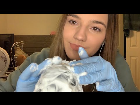 ASMR || Rubbing foam on microphone ||