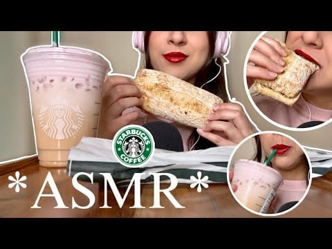 ASMR EATING STARBUCKS BREAKFAST 🎙️👄 | DESAYUNO DE STARBUCKS sonidos reales 🤤 | #eatingsounds