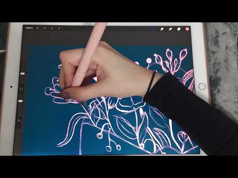 ASMR - Inaudible Whispering & iPad Writing Sounds - creating a simple Sketch - Clicky Mouth Sounds