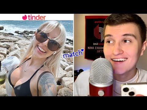 ASMR Swiping on Tinder 🔥💤 (Dating app Whispers)