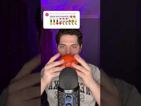 ASMR EMOJI CHALLENGE 🤬🦷🫦🥄📱🥥🏀🤑❤️🦖 #asmr #asmrfrançais #emojichallenge #shorts