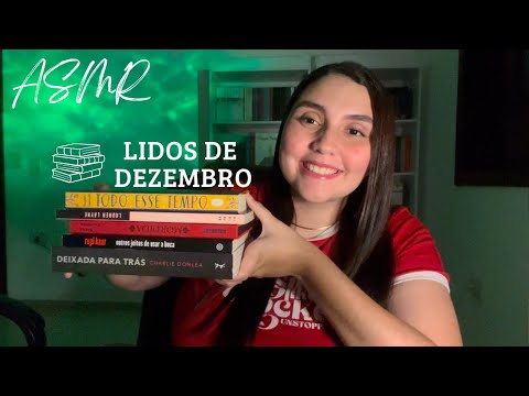 ASMR - TODOS OS LIVROS QUE EU LI EM DEZEMBRO sussurros | tapping