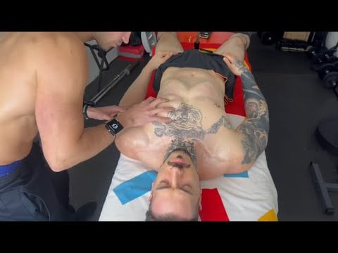 Relaxing ASMR Chest & Abs Massage for Athletes | Professional Recovery Session