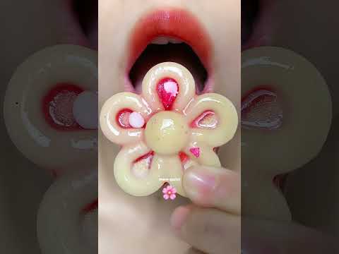 asmr EMOJI MUKBANG WAX CANDY eating sounds 🌸🌷 #mukbang #asmr #emojichallenges #asmrsounds