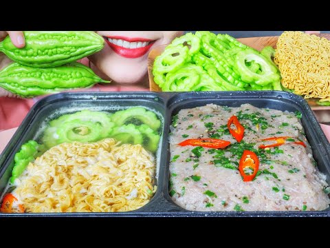 ASMR VIETNAMESE FISH CAKE AND BITTER MELON HOTPOT , EATING SOUNDS | LINH-ASMR