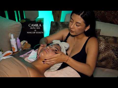CAMILA ASMR 💚 SKINCARE & MAKE-UP RELAXING SESSION