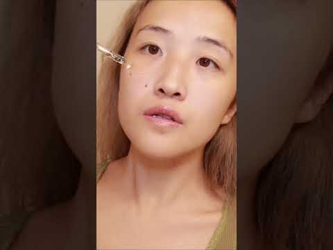 ASMR apply eye cream and facial concentrate with Mouth Sounds#asmr #skincare #mouthsounds #tingly