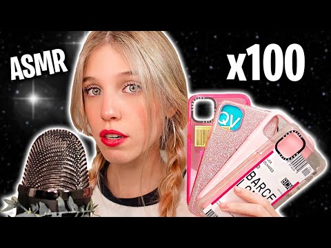 ASMR os enseño mis FUNDAS del IPHONE ¿CÓMO SUENAN? (Sonidos relajantes para dormir)