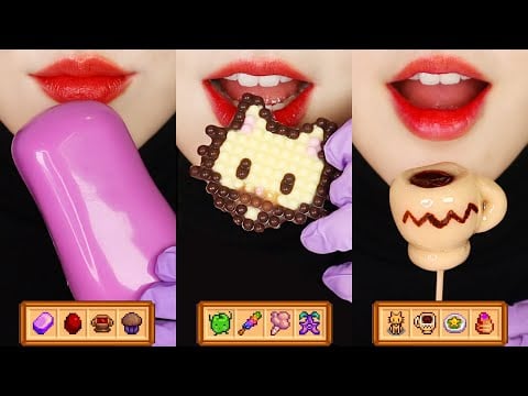 6MINUTES STARDEW VALLEY FOOD ASMR COMPILATION ! EATING SOUND ASMR 🐓
