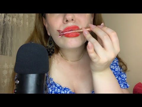 ASMR | Slow Pen Noms  & Teeth Tapping👄✏️💙(wet mouth sounds) 🌬️