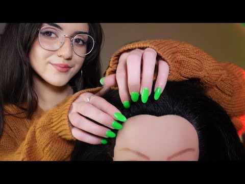 Friend Gives You A Realistic Scalp Massage ~ ASMR scratching, braiding, brushing