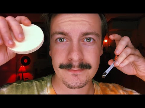 [ASMR] Face Measuring, Wood Tapping & Light Triggers | Visual ASMR Triggers | RV