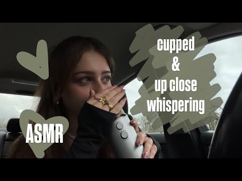 ASMR | Life Update in my Car🌥️ | Cupped Whispering, Up Close, Gum Chewing, …