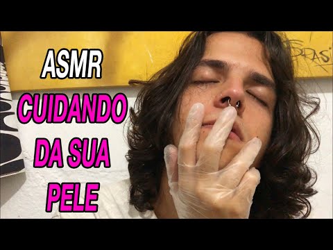 ASMR CUIDANDO DA SUA PELE /CÂMERA TOUCHING, TAPPING & MOUTH SOUNDS