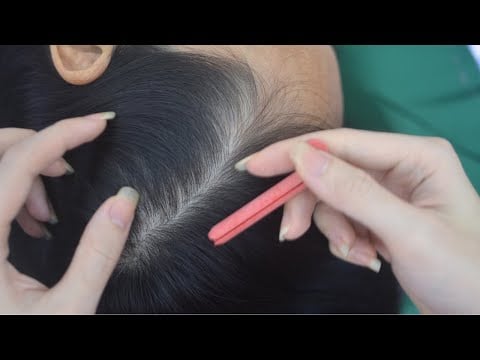 ASMR Relaxing Head And Scalp Scratching With Breathing & Snoring Noise For Stress Relief