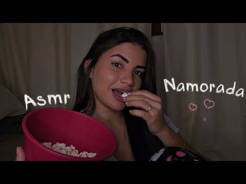 ASMR ROLEPLAY Sua namorada plenejou uma festa do pijama na madrugada 💤💕