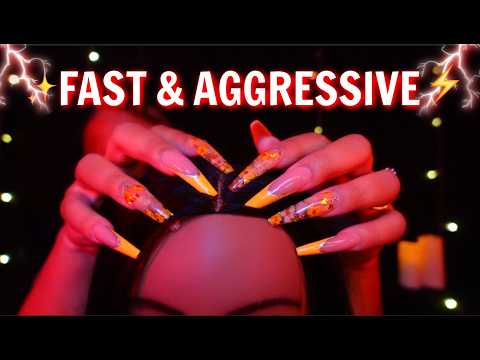 ASMR Fast & Aggressive Scalp Massage for INTENSE Brain Tingles 😵‍💫✨