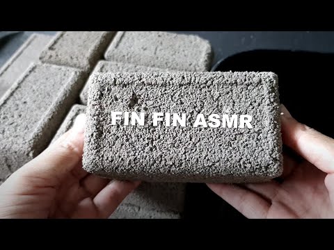 ASMR: Gritty Concrete Blocks Crumble+Dipping in Water #314