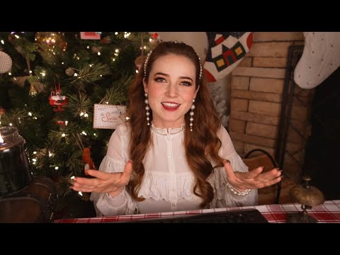 ASMR Winter Lodge Check In (hand movements, typing, rain)