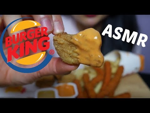 ASMR BURGER KING Chicken Nuggets + Buffalo Chicken Fries (EATING SOUNDS) | SAS-ASMR