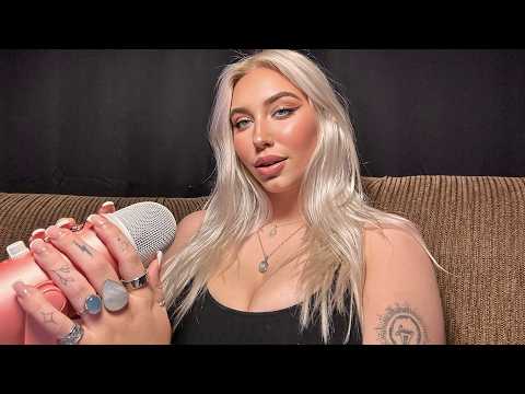 ASMR Bare mic tapping and scratching with long nails