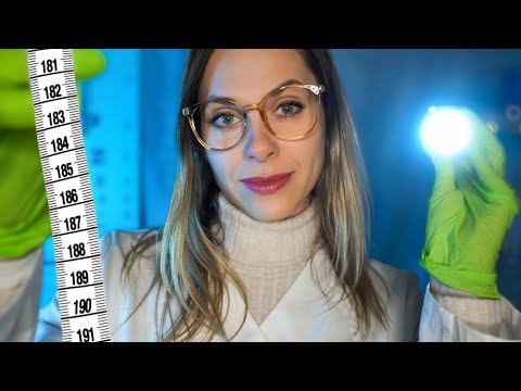 ASMR Measuring & Adjusting You | Head Turning, Bone Cracking, Ear Exam - Otoscope