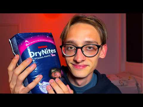 ASMR Nighttime Accident ✨ Dad Taking Care of You (Diaper Change, Skincare, Bottlefeeding)