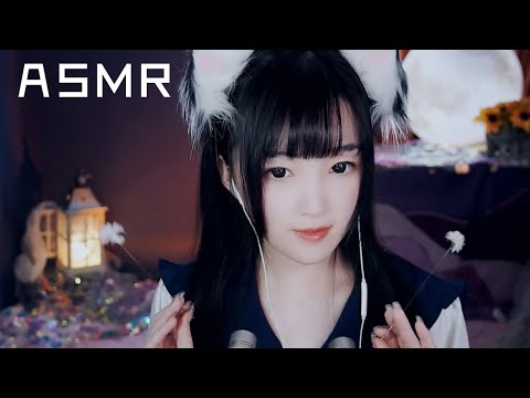 【ASMR 直播錄像 Vol.44】解壓必備，鵝毛刺沙口音循環，吸管吃腦子，忘掉煩惱