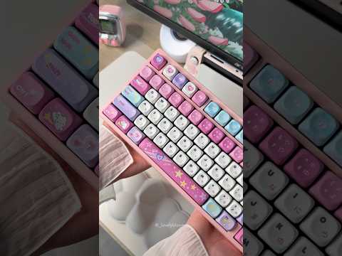 Pastel Y2K Keycap Set💖 #keyboard #keycaps #keebs #setup #mechanicalkeyboard