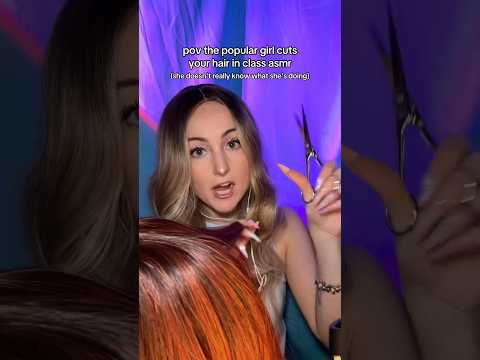 ASMR Popular Girl Cuts Your Hair in Class