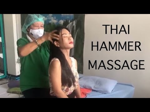 ASMR Thai Hammer Massage in Bangkok / Original Tok Sen for full body pain relief
