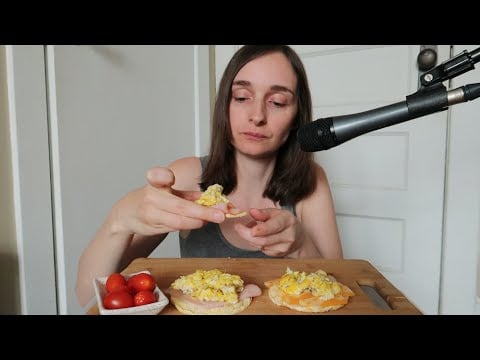 My Go To Lunch ~ Scrambled Eggs, Corn Crackers, Deli Meat, Cheese & Stories ASMR