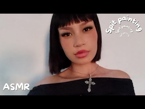 SPIT PAINTING ASMR ( no talking )